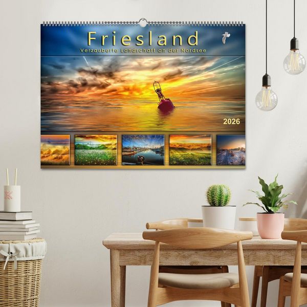 Produktbild: Friesland, verzauberte Landschaft an der Nordsee (Wandkalender 2026 DIN A2 quer), CALVENDO Monatskalender