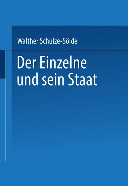 Produktbild: Der Einzelne und sein Staat