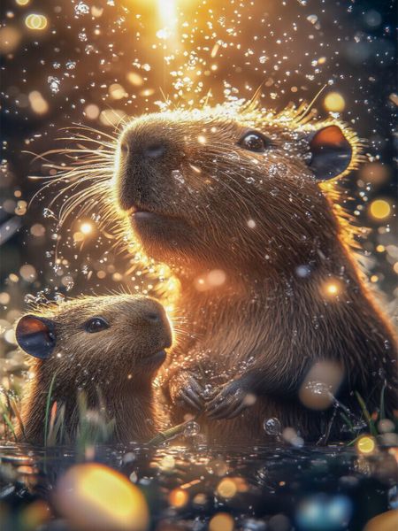 Produktbild: CALVENDO Puzzle Capybaras meditieren nicht - sie sind Meditation | 1000 Teile Lege-Gr&ouml;&szlig;e 64x48cm Foto-Puzzle f&uuml;r gl&uuml;ckliche Stunden