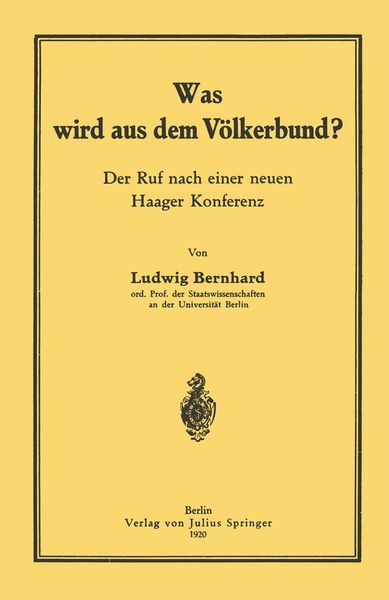 Produktbild: Was wird aus dem V&ouml;lkerbund?
