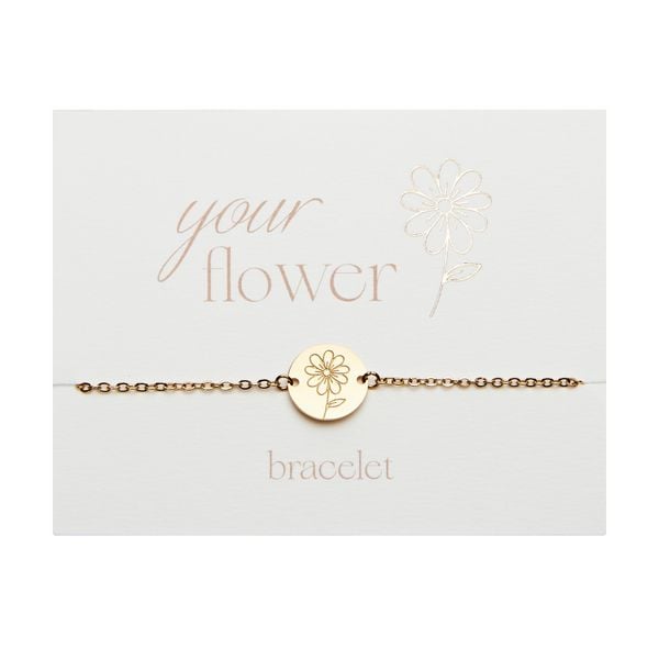 Produktbild: Armband - "Your Flower" vergoldet - G&auml;nsebl&uuml;mchen