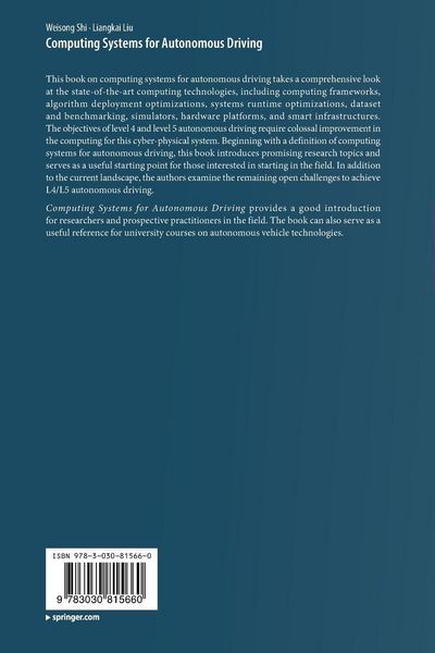 Produktbild: Computing Systems for Autonomous Driving