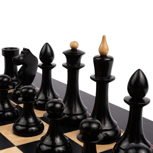 Produktbild: Philos 2530 - Schachset Gambit Deluxe, Feld 50 mm, Holz, Ferrer World-Class