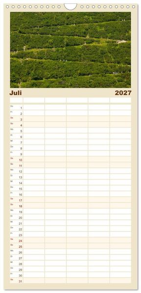 Produktbild: Familienplaner 2027 - Berge. Wege in die Natur mit 5 Spalten (Wandkalender, 21 x 45 cm) CALVENDO