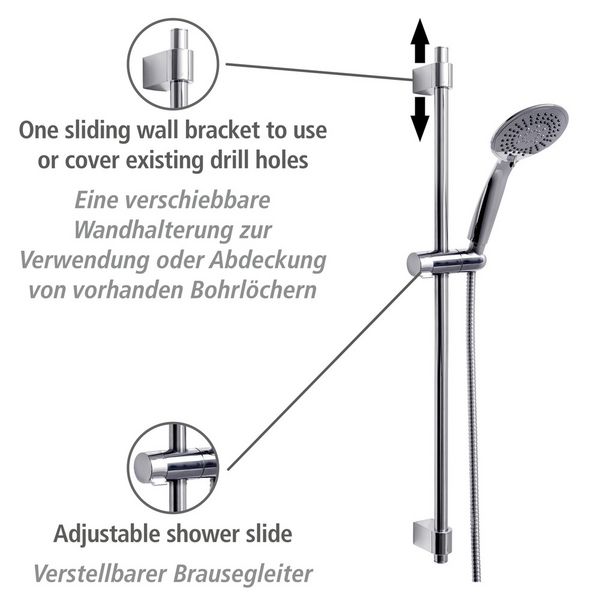 Produktbild: Brauseset Mod. Young Chrom, L&auml;nge Stange: 66 cm
