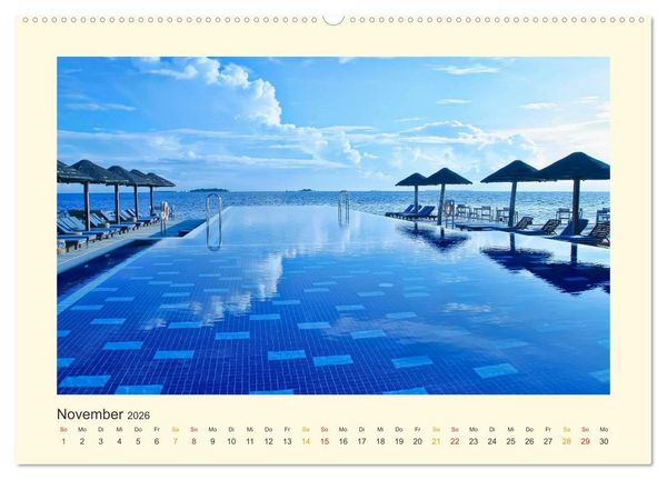 Produktbild: Malediven - mein Traum (hochwertiger Premium Wandkalender 2026 DIN A2 quer), Kunstdruck in Hochglanz