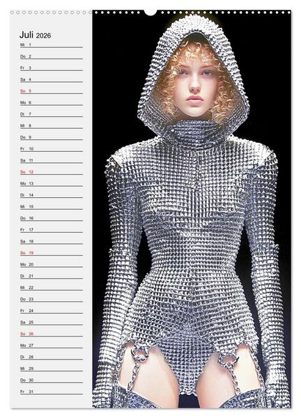 Produktbild: Armor Couture. Mode inspiriert vom Mittelalter (hochwertiger Premium Wandkalender 2026 DIN A2 hoch), Kunstdruck in Hochglanz