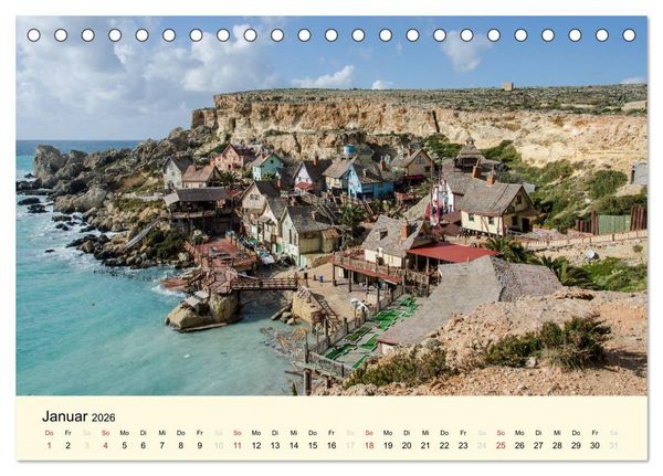 Produktbild: Malta und Gozo, Perlen im Mittelmeer (Tischkalender 2026 DIN A5 quer), CALVENDO Monatskalender