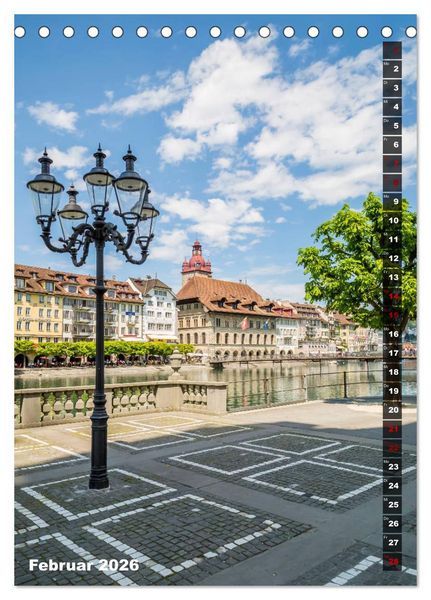 Produktbild: Willkommen in Luzern (Tischkalender 2026 DIN A5 hoch), CALVENDO Monatskalender