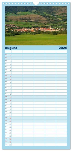 Produktbild: Familienplaner 2026 - Vinschgau - Die Sonnenseite S&uuml;dtirols mit 5 Spalten (Wandkalender, 21 x 45 cm) CALVENDO