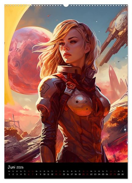 Produktbild: H&uuml;terinnen der Galaxie (hochwertiger Premium Wandkalender 2026 DIN A2 hoch), Kunstdruck in Hochglanz