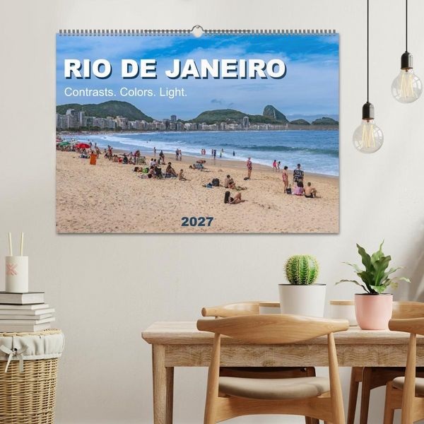 Produktbild: RIO DE JANEIRO Contrasts. Colors. Light. (Wall Calendar 2027 DIN A2 landscape), CALVENDO 12 Month Wall Calendar