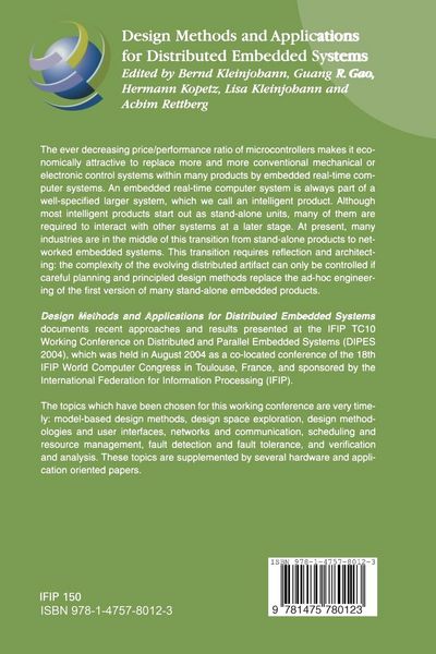 Produktbild: Design Methods and Applications for Distributed Embedded Systems