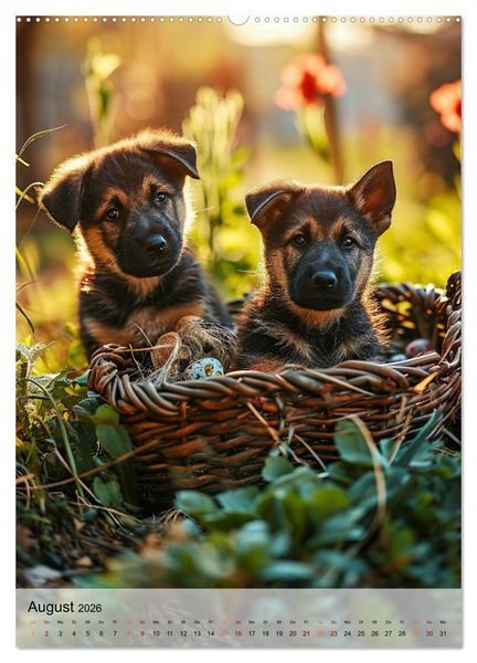 Produktbild: Deutscher Sch&auml;ferhund - mutig und zuverl&auml;ssig (hochwertiger Premium Wandkalender 2026 DIN A2 hoch), Kunstdruck in Hochglanz