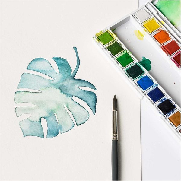 Produktbild: Aquarellfarben, 24 x 1/2 N&auml;pfchen