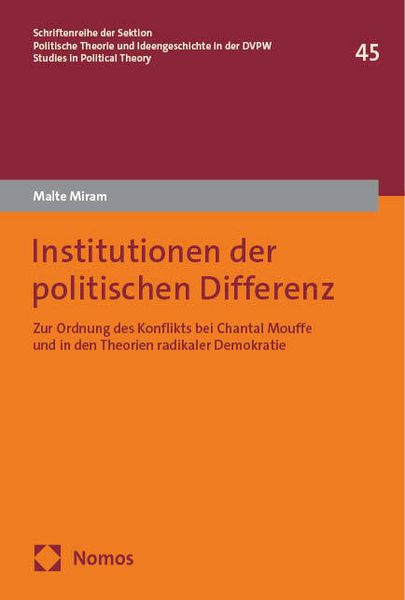 Produktbild: Institutionen der politischen Differenz