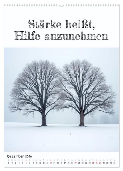 Produktbild: Positiv denken - Kalender f&uuml;r mehr Selbstvertrauen (Wandkalender 2026 DIN A2 hoch), CALVENDO Monatskalender