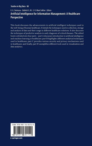 Produktbild: Artificial Intelligence for Information Management: A Healthcare Perspective
