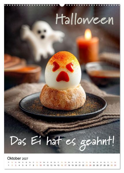 Produktbild: Ei Kalender - das gr&ouml;&szlig;te Ei-Spektakel seit Beginn der Zeitrechnung (hochwertiger Premium Wandkalender 2027 DIN A2 hoch), Kunstdruck in Hochglanz