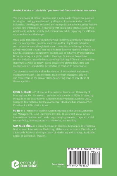 Produktbild: Creating a Sustainable Competitive Position