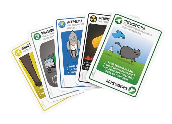 Produktbild: Asmodee EXKD0015 - Exploding Kittens, Streaking Kittens, Erweiterung, Kartenspiel, Partyspiel