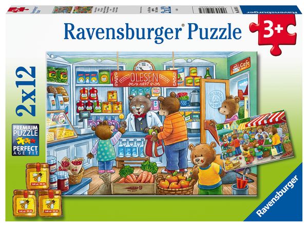 Puzzle Ravensburger Komm, wir gehen einkaufen 2 X 12 Teile