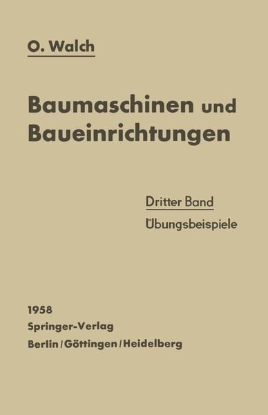 Produktbild: Baumaschinen und Baueinrichtungen
