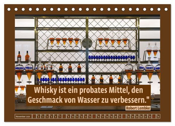 Produktbild: Whisky-Weisheiten (Tischkalender 2026 DIN A5 quer), CALVENDO Monatskalender
