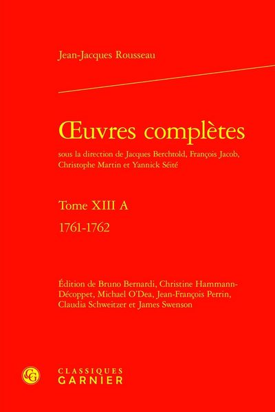Produktbild: Oeuvres compl&egrave;tes volume 13 A : 1761-1762