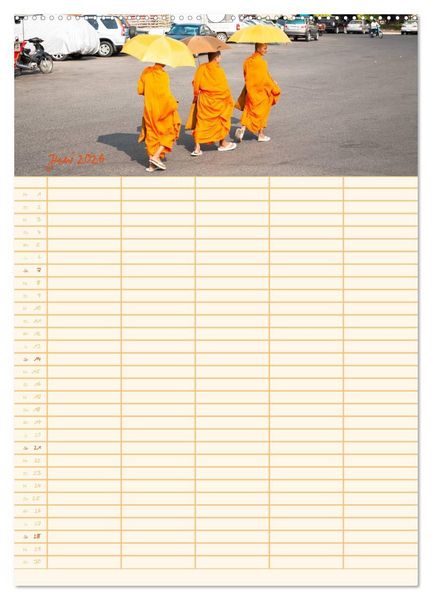 Produktbild: EXOTISCHES S&Uuml;DOSTASIEN - Familienplaner 2026 (Wandkalender 2026 DIN A2 hoch), CALVENDO Monatskalender