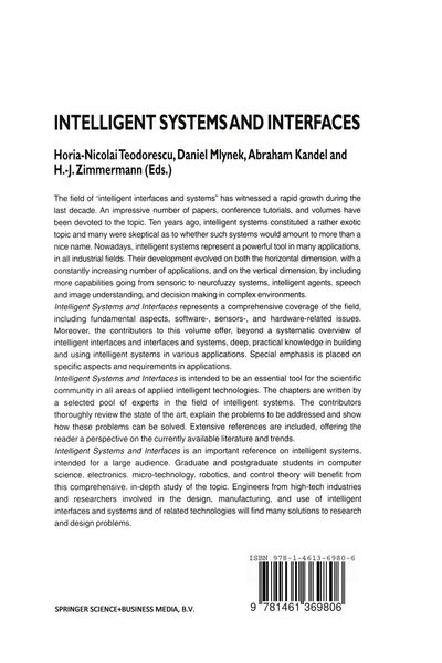 Produktbild: Intelligent Systems and Interfaces