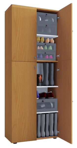 Produktbild: XL Holz Gro&szlig;er Schuhschrank Schuhkommode Lona 5