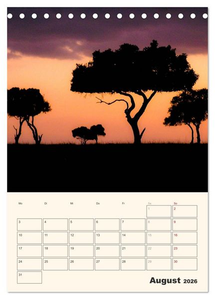 Produktbild: Kenia &ndash; Terminplaner (Tischkalender 2026 DIN A5 hoch), CALVENDO Monatskalender