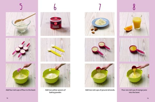 Produktbild: Kids Easy Cup Cookbook: Baking with Kids (Part 1), Baking box set incl. 5 colorful measuring cups