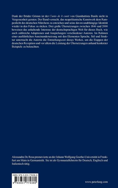 Produktbild: Die &Uuml;bersetzungen des &laquo;Cunto de li cunti&raquo; von Giambattista Basile