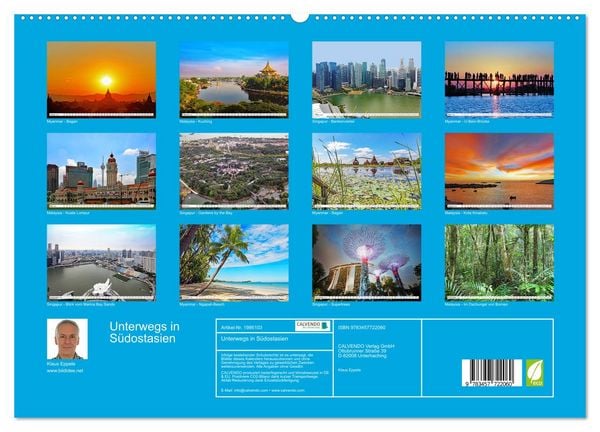 Produktbild: Unterwegs in S&uuml;dostasien (hochwertiger Premium Wandkalender 2026 DIN A2 quer), Kunstdruck in Hochglanz