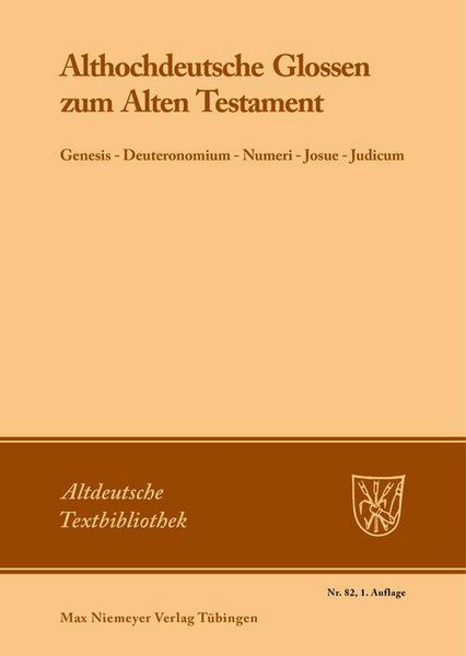 Produktbild: Althochdeutsche Glossen zum Alten Testament