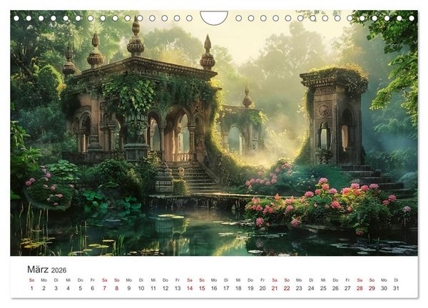Produktbild: Verwunschene G&auml;rten - Eine Zeitreise (Wandkalender 2026 DIN A4 quer), CALVENDO Monatskalender