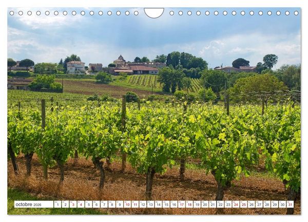 Produktbild: D&eacute;couvrir la r&eacute;gion Nouvelle-Aquitaine (Calendrier mural 2026 DIN A4 vertical), CALVENDO calendrier mensuel