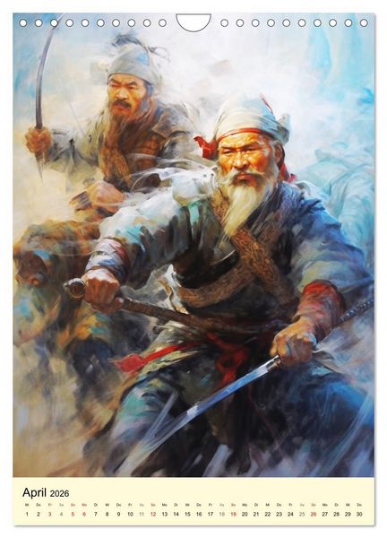 Produktbild: Fantasy-Krieger der Mongolei. Inspiriert von Dschingis Khan (Wandkalender 2026 DIN A4 hoch), CALVENDO Monatskalender