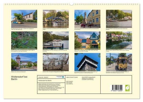 Produktbild: Woltersdorf bei Berlin (hochwertiger Premium Wandkalender 2026 DIN A2 quer), Kunstdruck in Hochglanz
