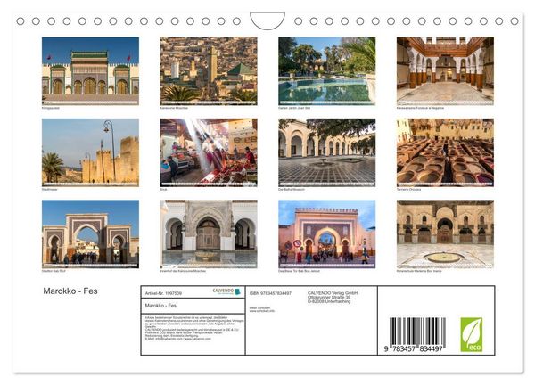 Produktbild: Marokko - Fes (Wandkalender 2026 DIN A4 quer), CALVENDO Monatskalender