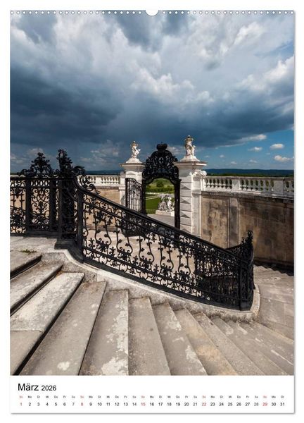 Produktbild: Schloss Hof &ndash; Die Perle unter den Marchfeldschl&ouml;ssern (hochwertiger Premium Wandkalender 2026 DIN A2 hoch), Kunstdruck in Hochglanz