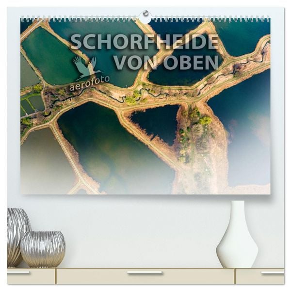Schorfheide von oben (hochwertiger Premium Wandkalender 2026 DIN A2 quer), Kunstdruck in Hochglanz