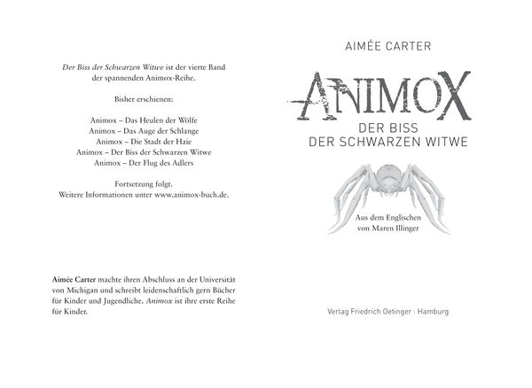 Der Biss der Schwarzen Witwe / Animox Bd. 4