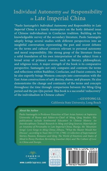 Produktbild: Individual Autonomy and Responsibility in Late Imperial China