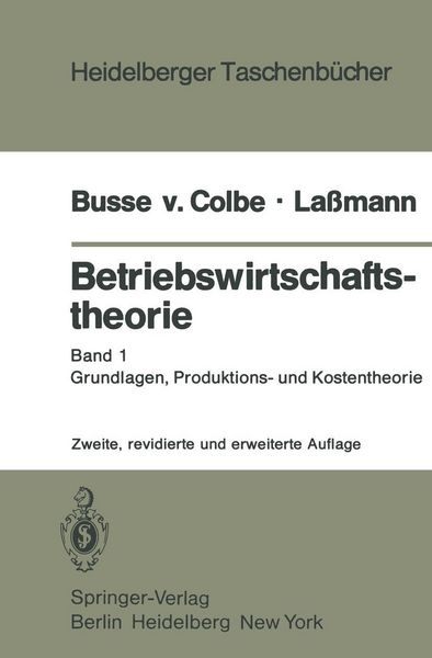 Produktbild: Betriebswirtschaftstheorie