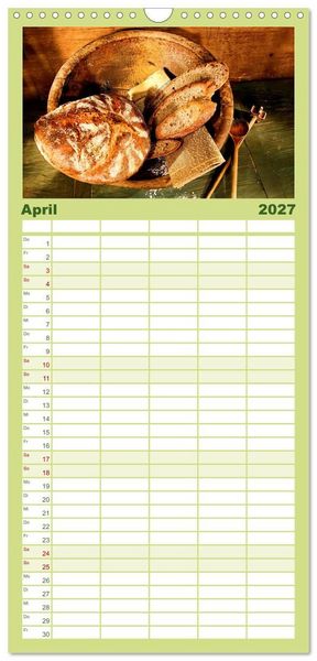 Produktbild: Familienplaner 2027 - Zeitreise auf dem K&uuml;chentisch mit 5 Spalten (Wandkalender, 21 x 45 cm) CALVENDO