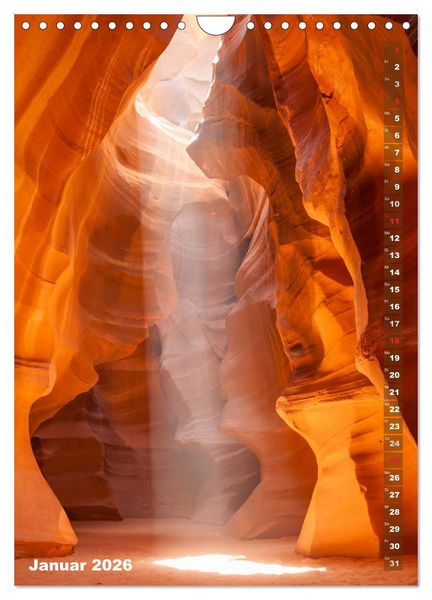Produktbild: ARIZONA UND UTAH Rote Felsen (Wandkalender 2026 DIN A4 hoch), CALVENDO Monatskalender