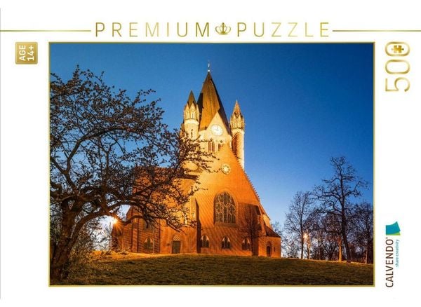 CALVENDO Puzzle Pauluskirche in Halle-Saale | 500 Teile Lege-Größe 48 × 36 cm Foto-Puzzle für Erwachsene
